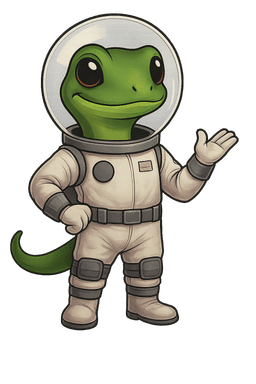 Gecko Astronauta Convidativo
